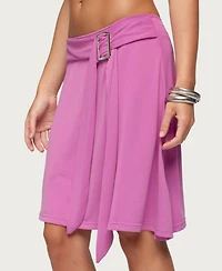 Edikted Women's Fiori Buckle Asymmetric Midi Skirt