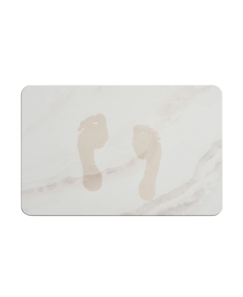 Vcny Home Marble Diatomite Stone Bath Mat, 16" x 24"