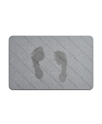 Vcny Home Carved Trellis Diatomite Stone Bath Mat, 16" x 24"