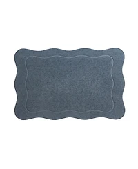 Vcny Home Carved Scallop Diatomite Stone Bath Mat, 16" x 24"