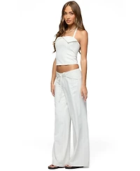 Edikted Women's Parker Pinstripe Halter Top