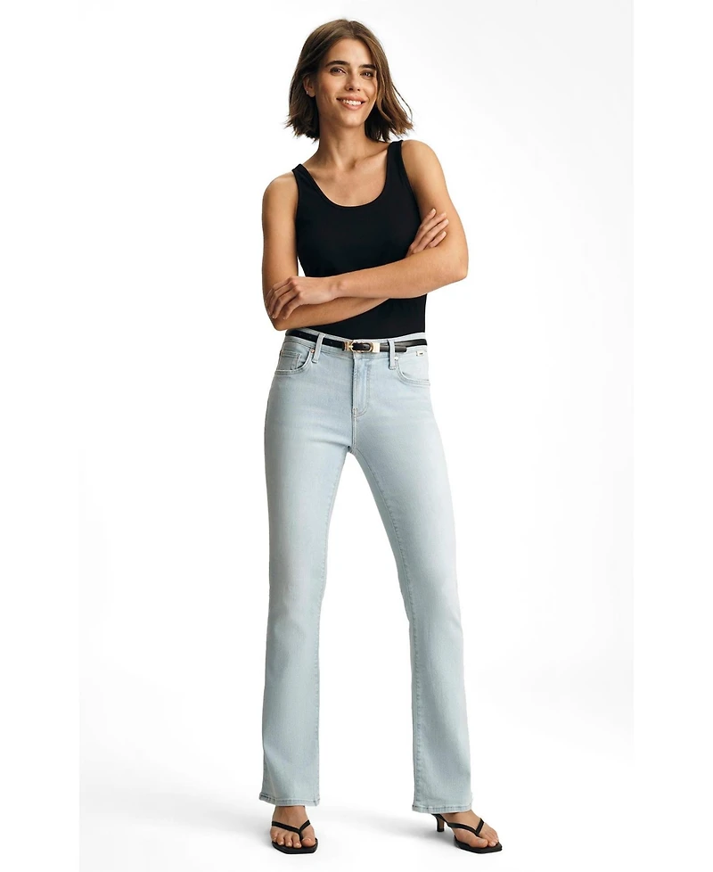 Mavi Jeans Women's Molly Mid Rise Bootcut Bleached Flex Blue