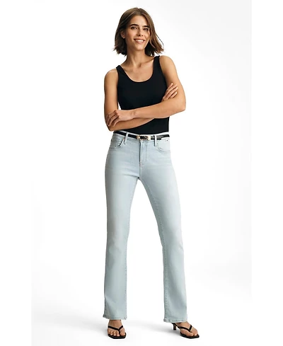 Mavi Jeans Women's Molly Mid Rise Bootcut Bleached Flex Blue