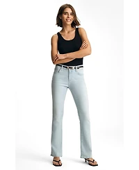 Mavi Jeans Women's Molly Mid Rise Bootcut Bleached Flex Blue