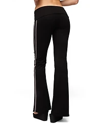 Edikted Women's Charly Foldover Stripey Flared Pants