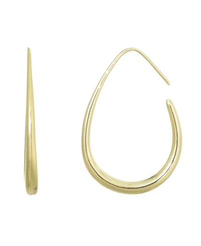 Adornia Gold Wire Drop Hoops with Stoppers Earrings