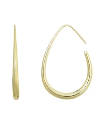 Adornia Gold Wire Drop Hoops with Stoppers Earrings