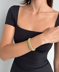 Adornia Gold-Plated Stretch Cuff Bracelet
