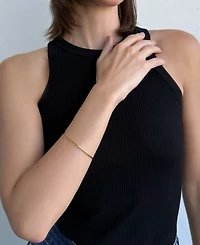 Adornia Tarnish Resistant Gold Cuff Adjustable Chain Bracelet