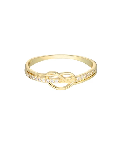 Adornia Gold-Plated Cubic Zirconia Knot Ring