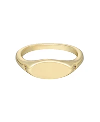 Adornia Gold Cubic Zirconia Marquis Pinky Ring