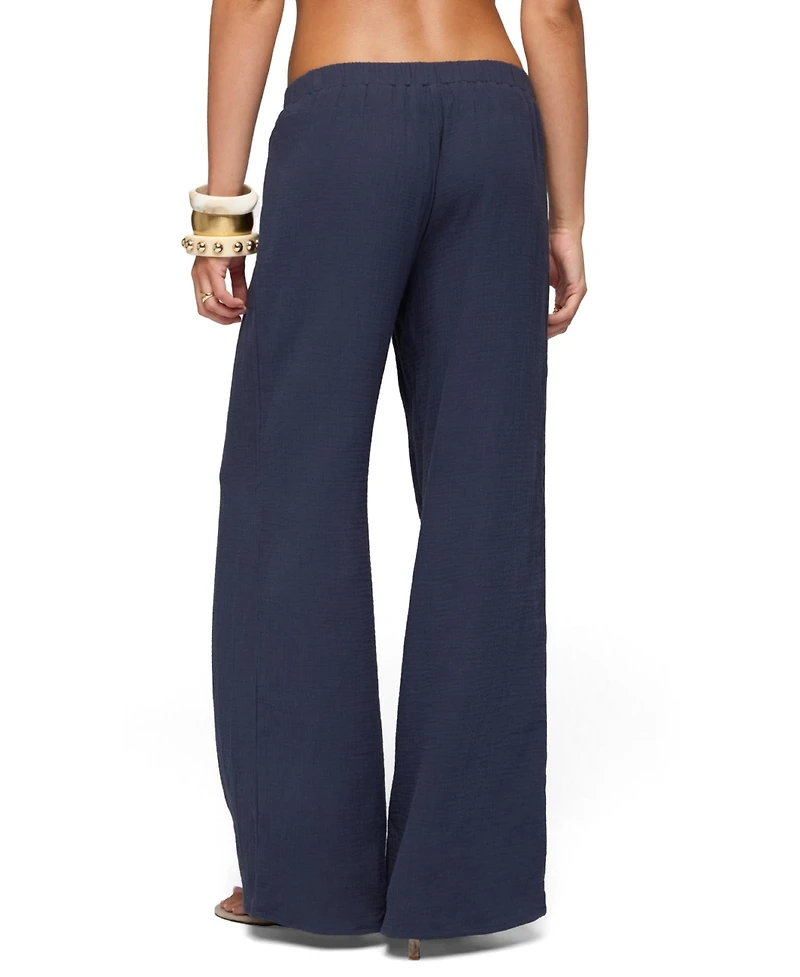 Edikted Women's Viktoria Wide Leg Gauze Pants