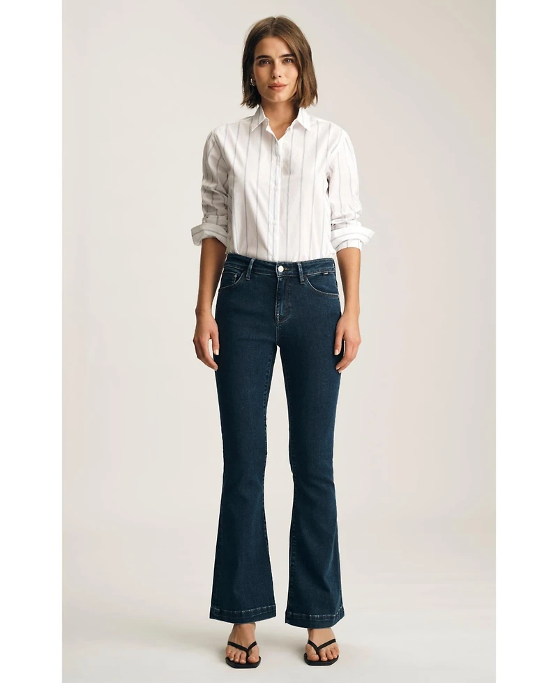 Mavi Women's Sydney High Rise Flare Dark Supersoft