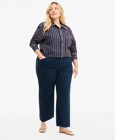 On 34th Plus Raw-Hem Straight-Leg Pants, Macy's Exclusive