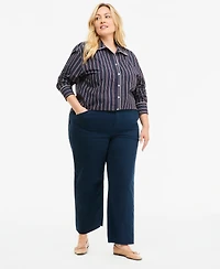 On 34th Plus Raw-Hem Straight-Leg Pants, Macy's Exclusive