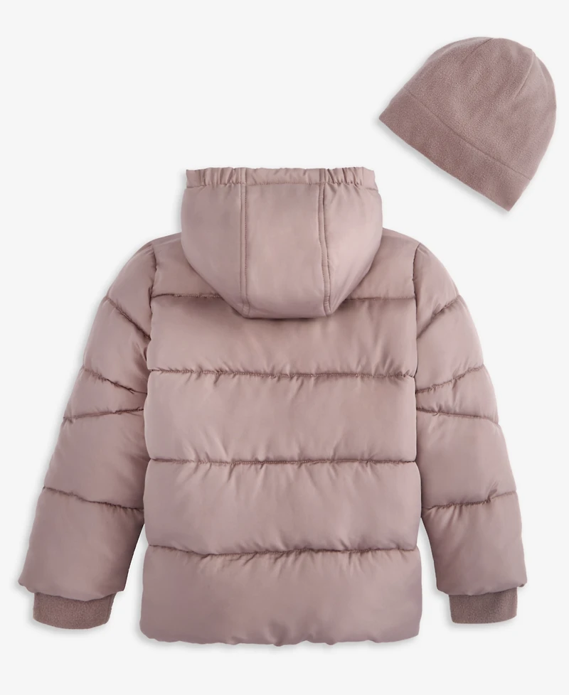 S Rothschild & Co Boys' 2T-5T Solid Quilted Puffer Coat and Fleece Hat (while supplies last)