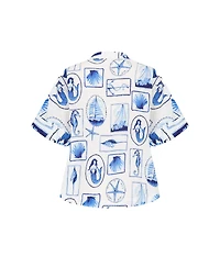 City Chic Plus Liana Amalfi Print Shirt