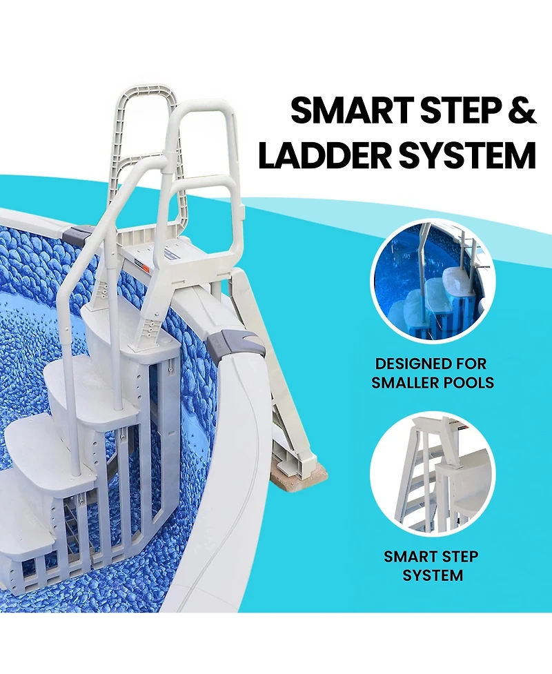 Main Access 48-54 Inch Above Ground Swimming Pool Smart Step and Ladder System