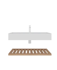 Sillysis Floating Bathroom Vanity with Acrylic Integrated Sink, Wall Mounted Shelf
