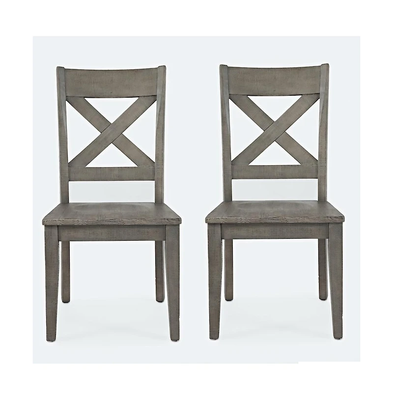 Jofran Outer Banks Reclaimed Pine X-Back Chair (Set of 2)