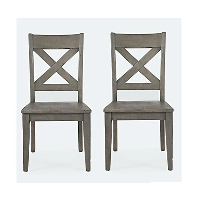 Jofran Outer Banks Reclaimed Pine X-Back Chair (Set of 2)