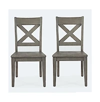 Jofran Outer Banks Reclaimed Pine X-Back Chair (Set of 2)