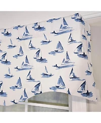 Rlf Home 100percentage Cotton Sailboats Regal With Lining Rod Pocket Window Valance