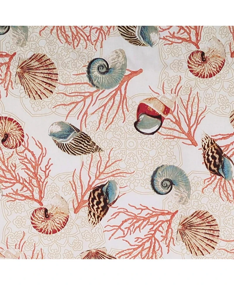 Rlf Home 100percentage Cotton Nautilus Provance With Lining Rod Pocket Window Valance