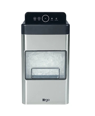 Orgo The Nugget Countertop Ice Maker, Makes 33 lbs. in 24 hours, Nugget Shaped Ice In 2 Sizes, Stainless Steel Ice Maker, Includes Scoop