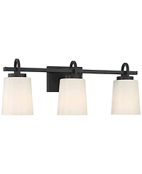 Possini Euro Design Barnes 24" High 3 Light Bathroom Vanity Wall Lamp Light Fixture Mount Over The Sink Mirror Hardwired