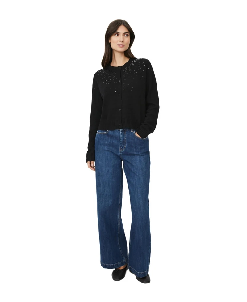 Masai Copenhagen Women's Malitana Sequined Button Front Cardigan
