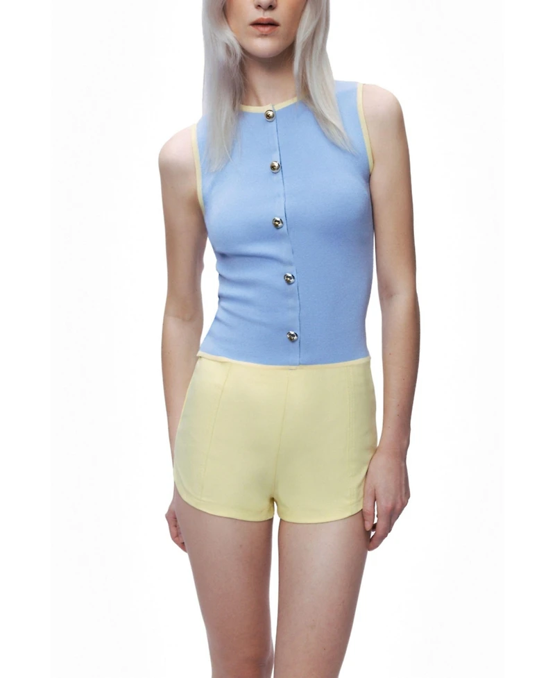 Nocturne Women's Button-Embellished Knit Top