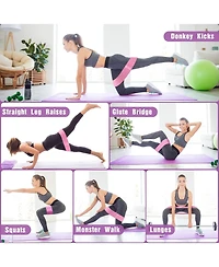 Cowin Resistance Loop Exercise Bands Set Elastic 3 Levels