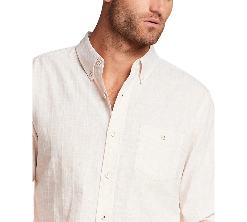 Weatherproof Vintage Men's Vertical Dobby Long-Sleeve Shirt