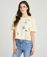Driftwood Women's Destination Doodle Flutter-Sleeve T-Shirt