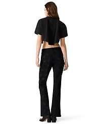 Steve Madden Women's Callum Floral Graphic Crewneck Knit Top