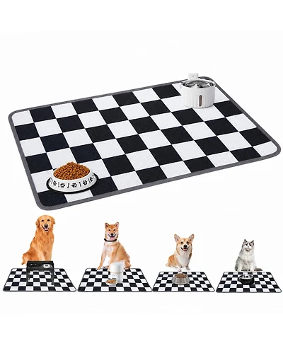 Aronkl Absorbent Anti Slip Waterproof Pet Feeding Mat Easy Clean Durable