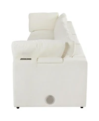 Streamdale U-style 133.5'' Modular Sectional Sofa with Storage Usb Wireless Charge and Speaker