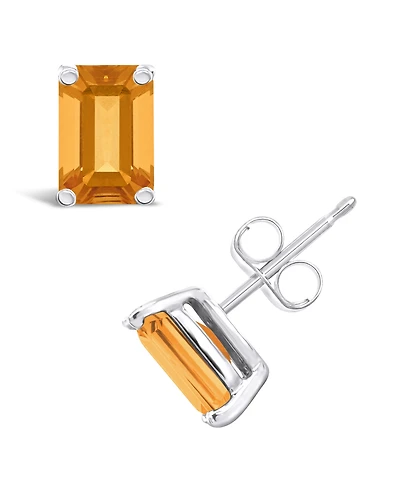 Citrine (1-1/10 ct. t.w.) Stud Earrings in 14K Yellow Gold or 14K White Gold