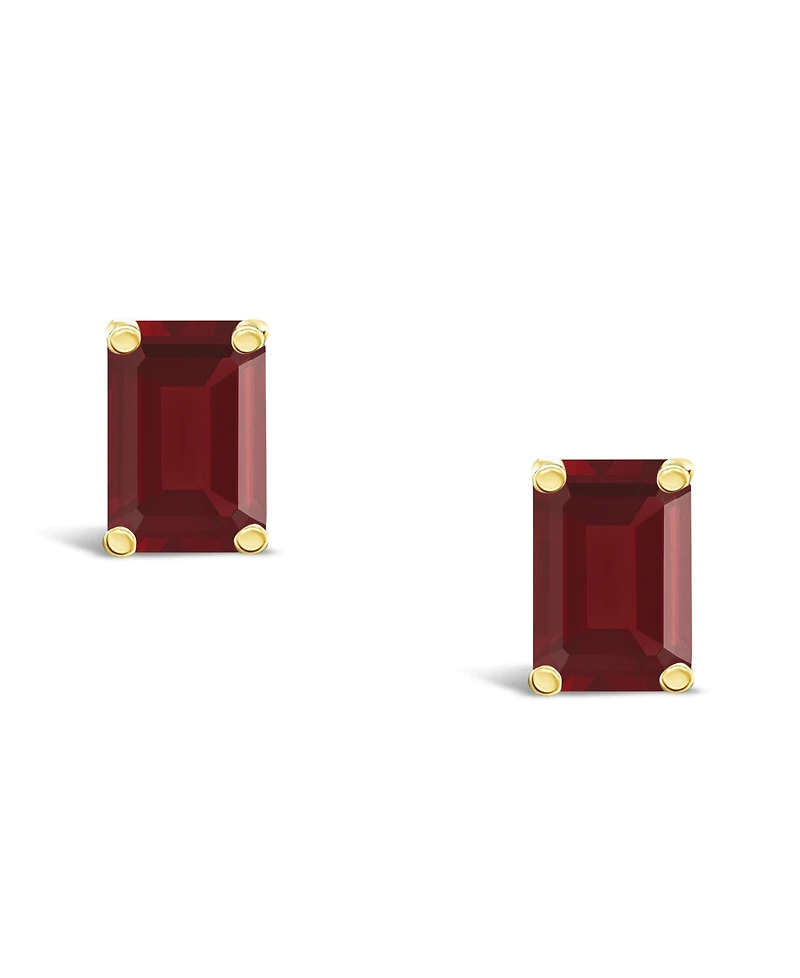 Garnet (1-1/2 ct.t.w) Stud Earrings 14K White Gold or Yellow