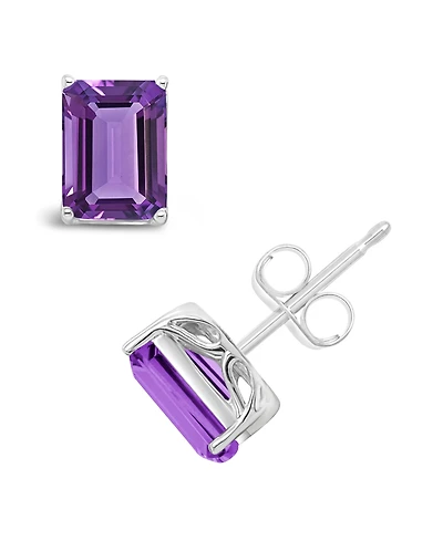 Garnet (3-9/10 ct. t.w.) Stud Earrings Sterling Silver. Also Available Amethyst (3-1/5 and Citrine