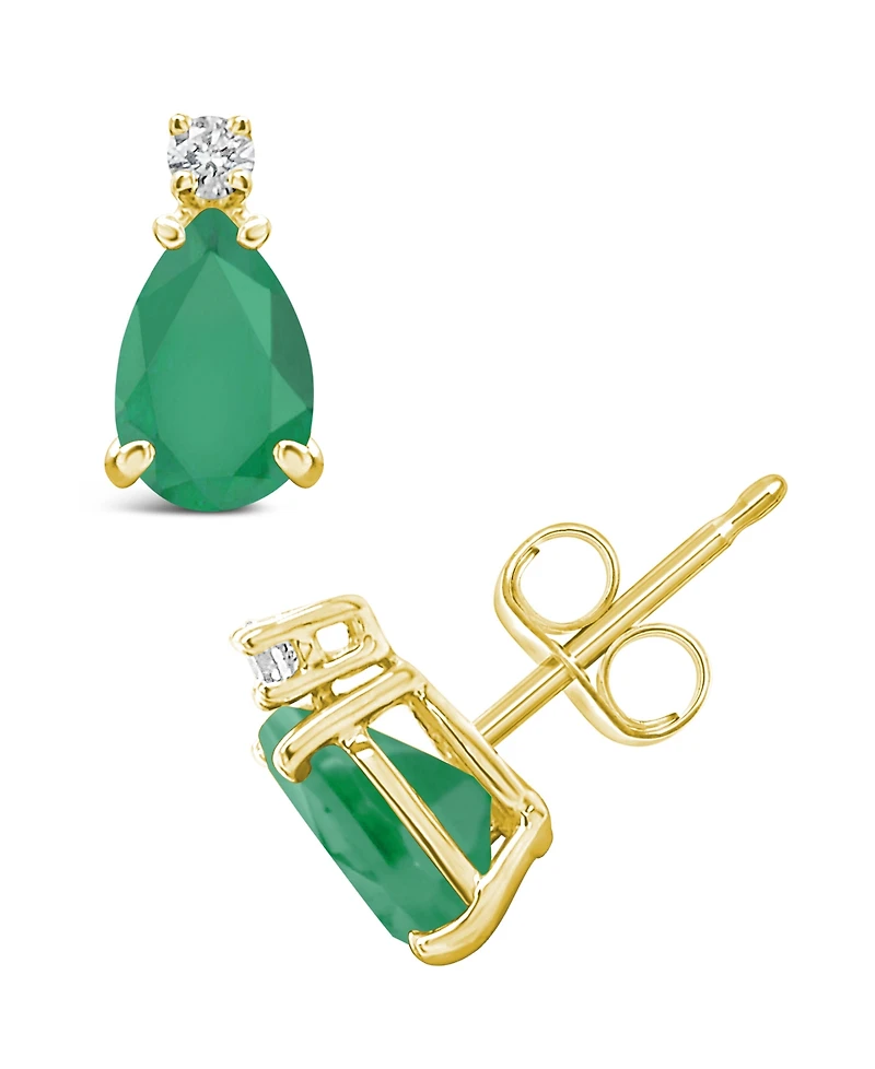 Sapphire (1-7/8 ct. t.w.) & Diamond Accent Stud Earrings 14k Gold (Also Emerald Ruby)
