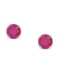 Emerald (1/2 ct. t.w.) Stud Earrings 14K Yellow Gold (Also Available Sapphire)