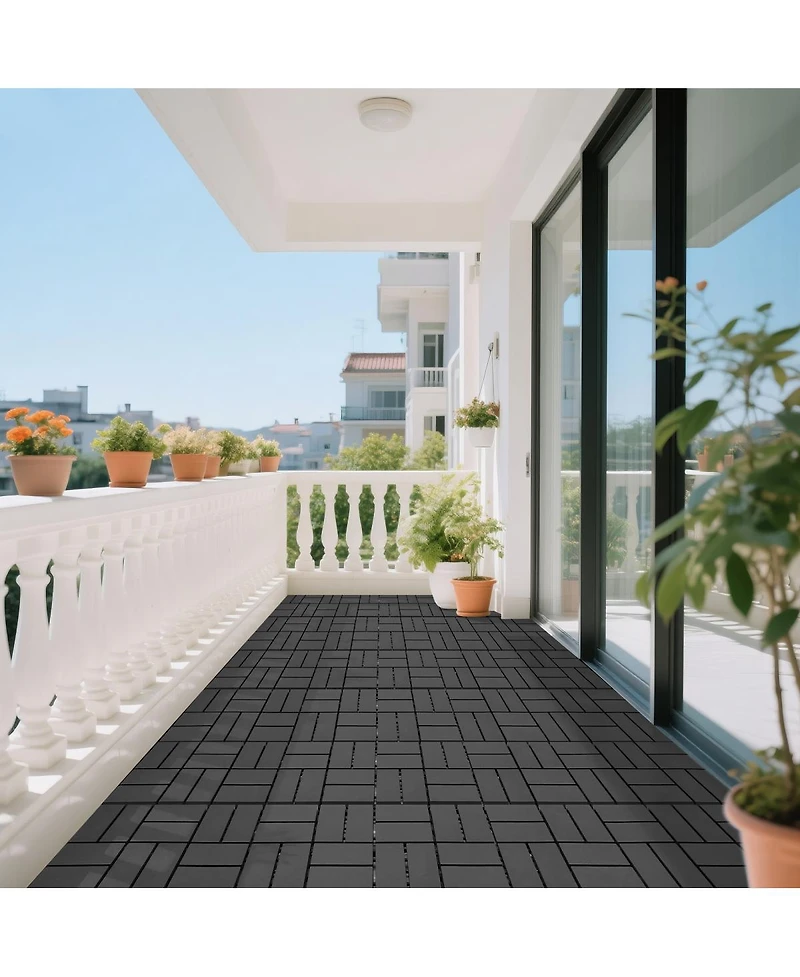 Streamdale Furniture Interlocking Waterproof Decking Tiles
