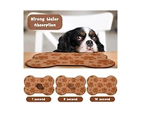Aronkl Diatomaceous Earth Pet Feeding Mat Super Absorbent Non-Slip Waterproof Easy Clean