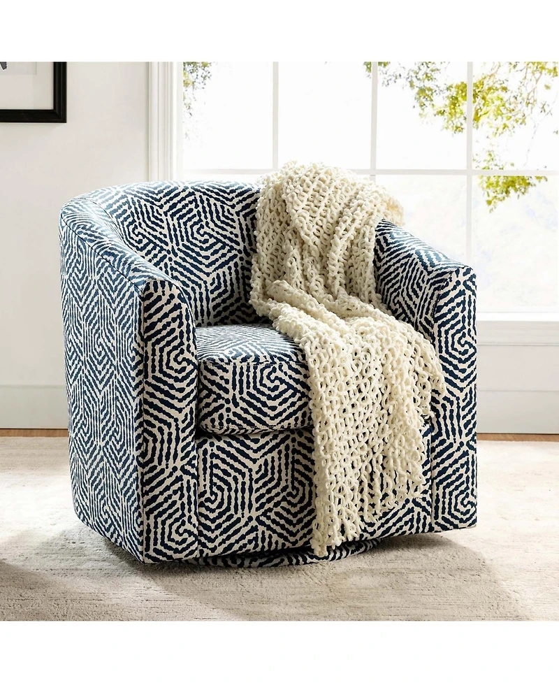 Hulala Home Amiir Upholstered Swivel Accent Chair