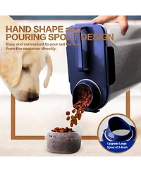 Aronkl Airtight Pet Dry Food Storage Container with Pour Spout Portable Handle and Collapsible Bowl