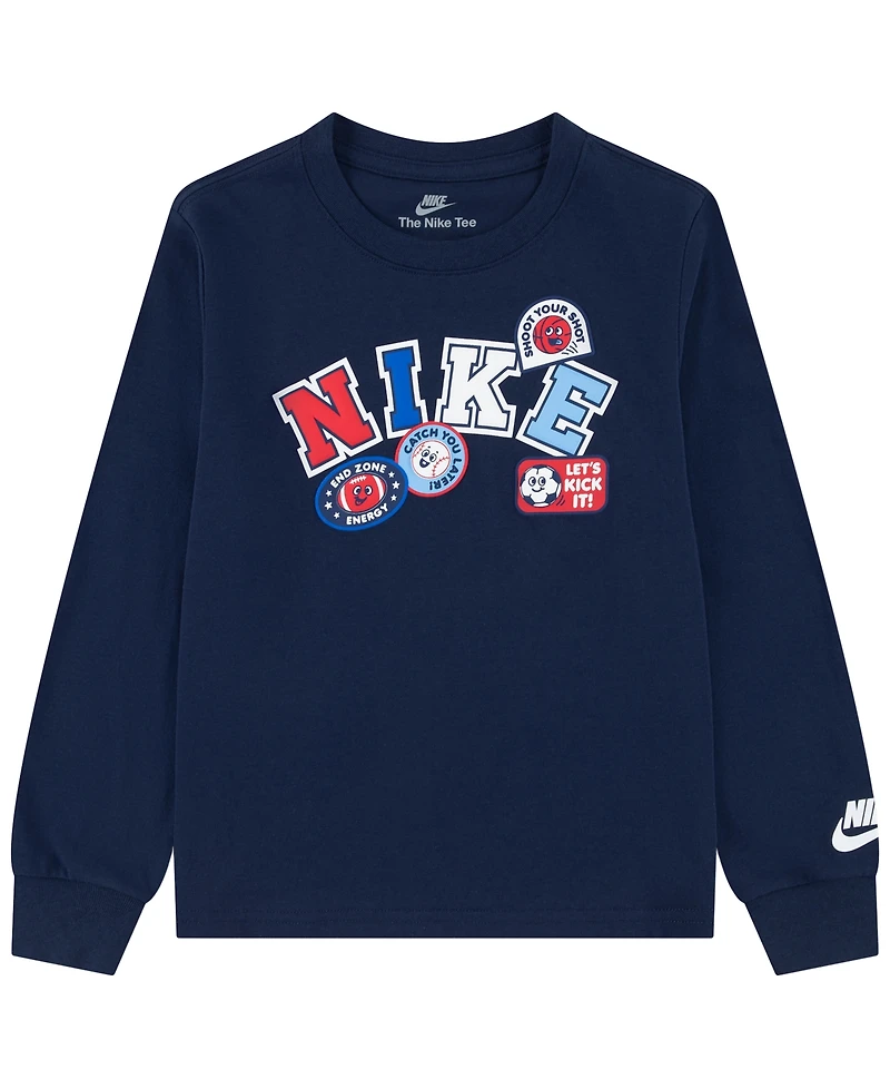 Nike Boys' 4-7 Graphic Long-Sleeve T-Shirt