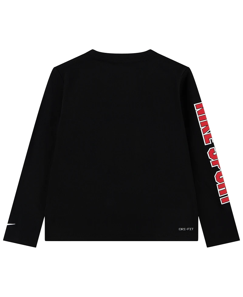Nike Toddler Boys' 2T-4T Dri-Fit Long-Sleeve Graphic T-Shirt