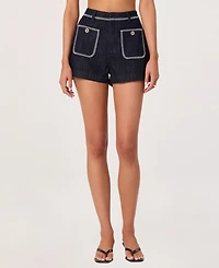 Astr the Label Women's Bonnie Embroidered Cotton Shorts